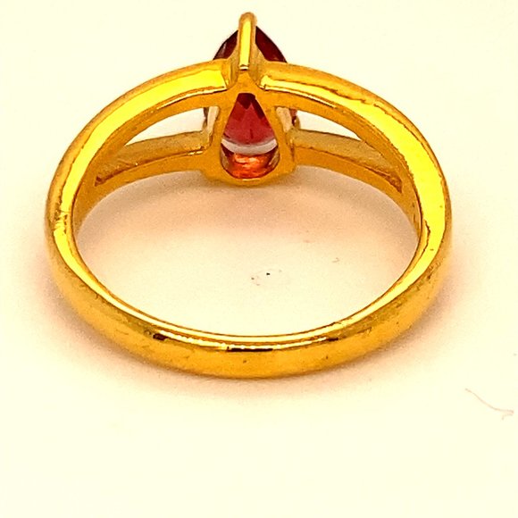 Red Spinel 1.02ct Solid 18K Yellow Gold Ring - Picture 4 of 6